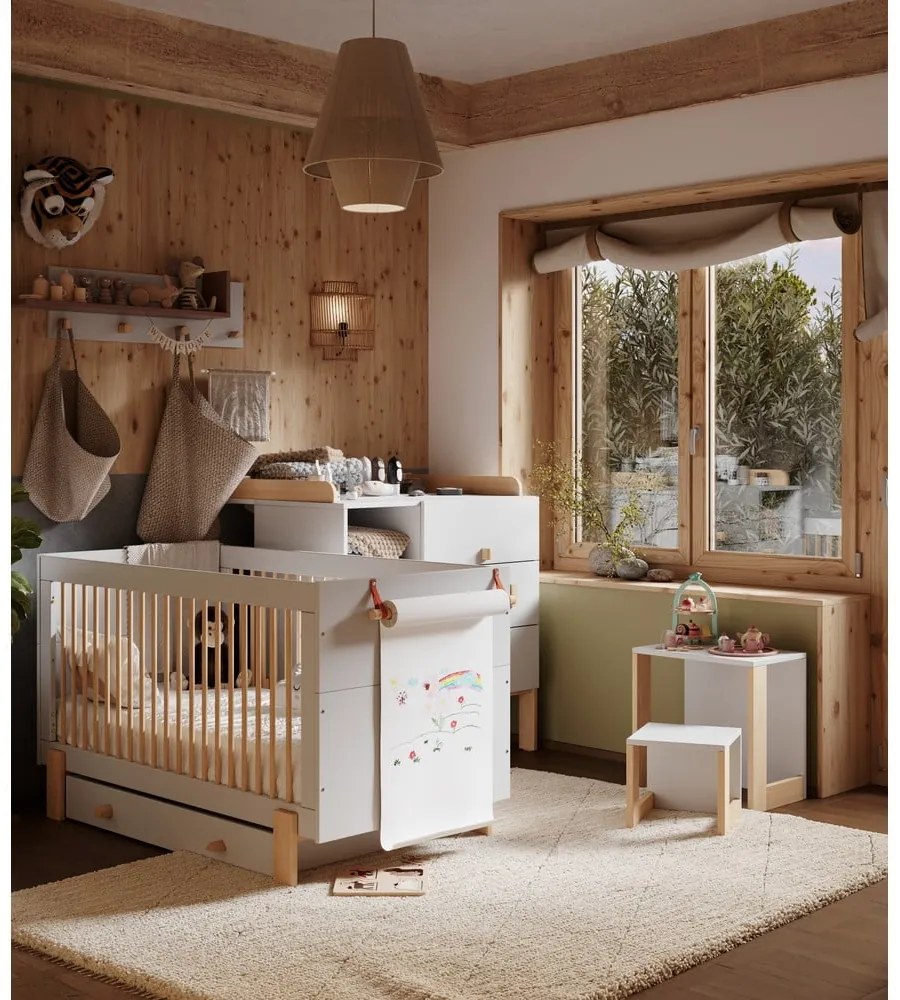 Masă de înfășat gri deschis Cube - Pinio