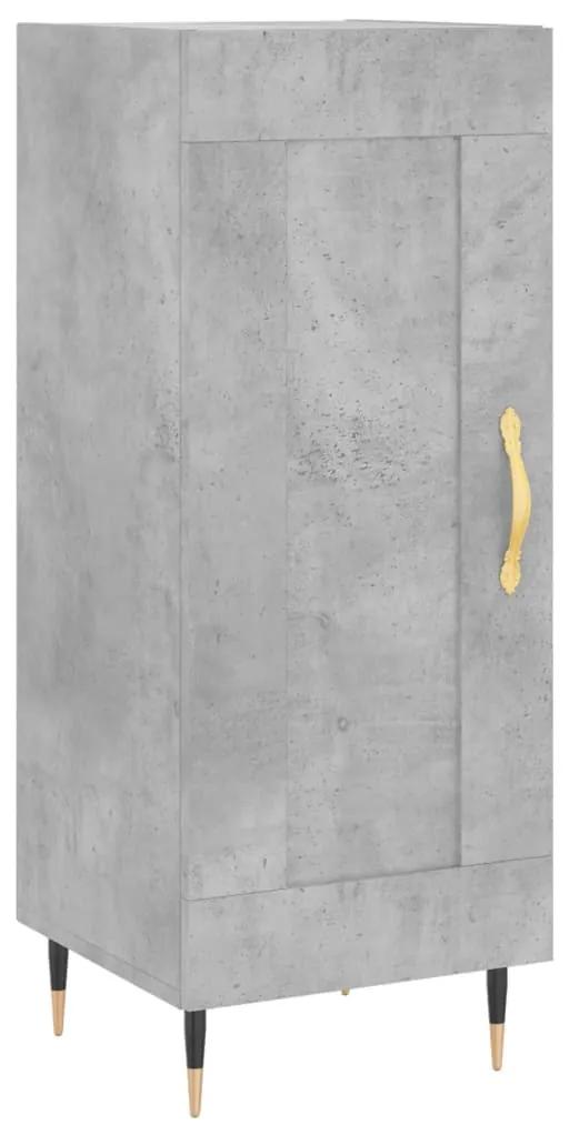 830424 vidaXL Servantă, gri beton, 34,5x34x90 cm, lemn compozit