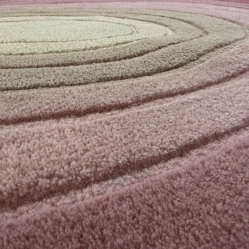 Covor mov țesut manual din lână 200x290 cm Puddle Ombre – Flair Rugs