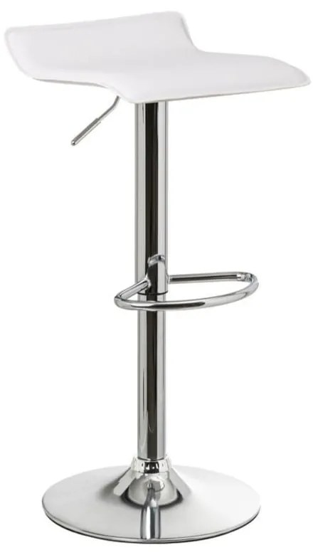 Set de scaune de bar alb cu înălțime ajustabilă 2 buc. tapițat (înălțime șezut 63 cm) – Casa Selección