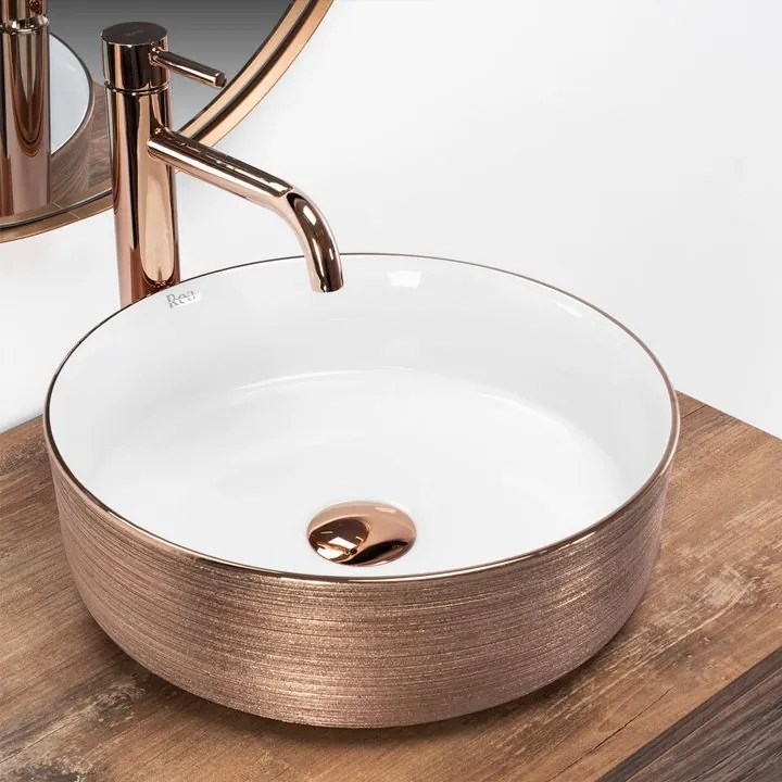 Lavoar pe blat Rea Sami roz-auriu periat