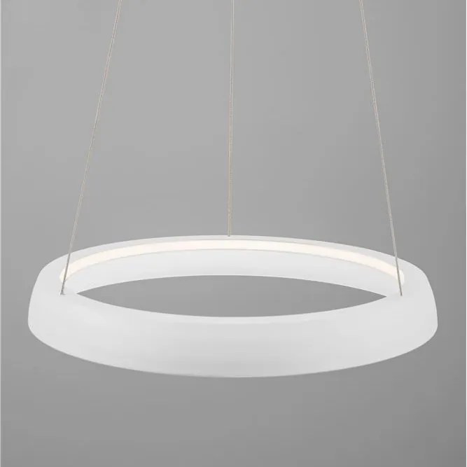 Lustra circulara aluminiu alb LED CCT OVIA 45cm