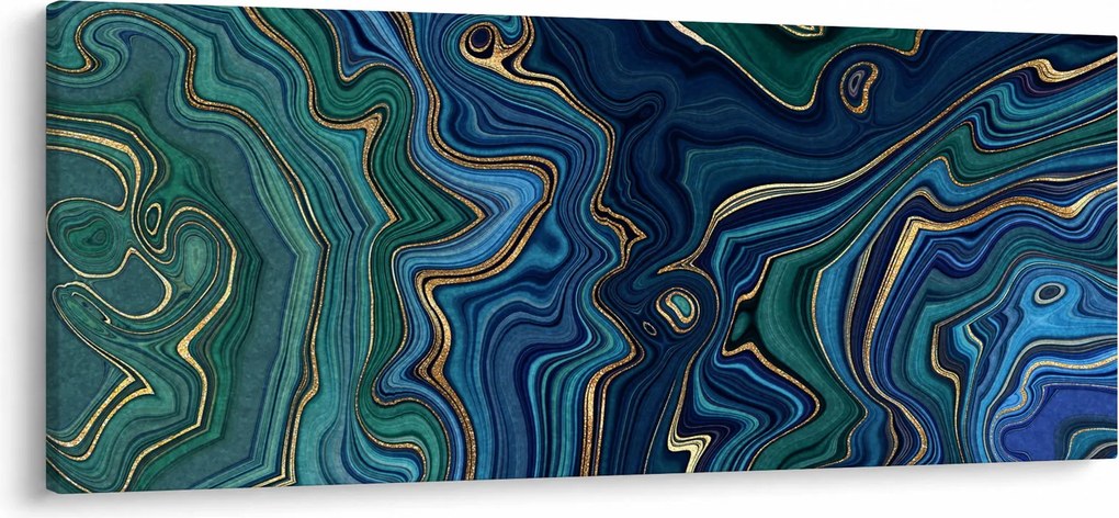 Tablou - Marmură verde- albastru (120x50 cm)
