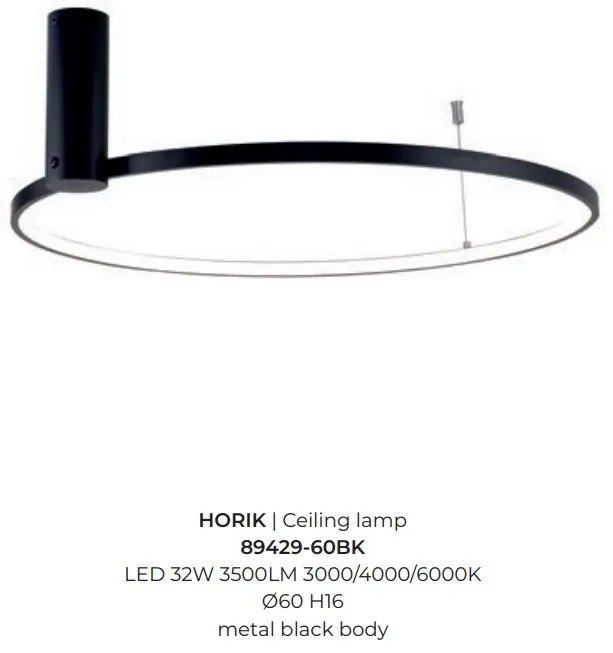 Lustra LED moderna design circular HORIK 60cm