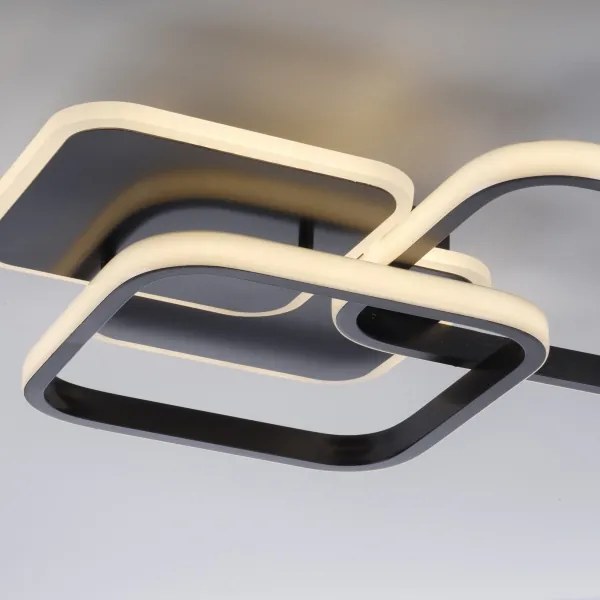 Plafonieră LED SEVENT LED/36W/230V negru Leuchten Direkt 14117-78