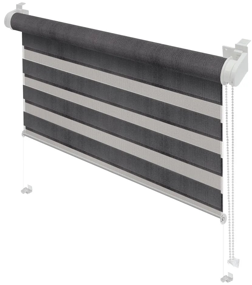 Jaluzea gri închis zi/noapte 42,5x150 cm Zebra – Gardinia