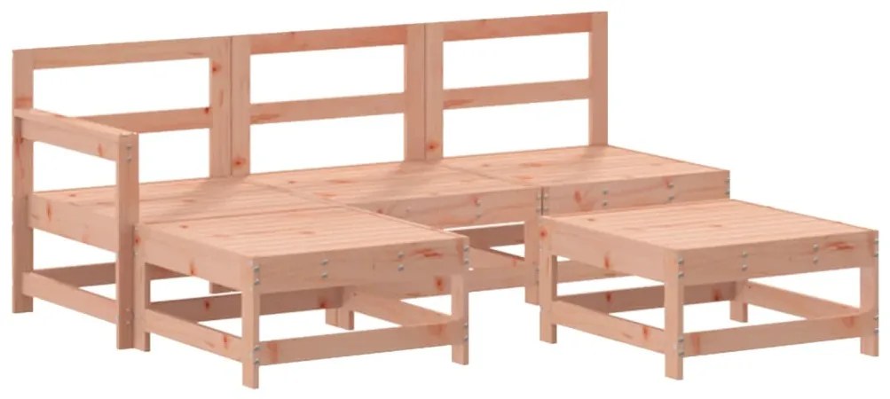 3186548 vidaXL Set mobilier relaxare de grădină, 5 piese, lemn masiv douglas