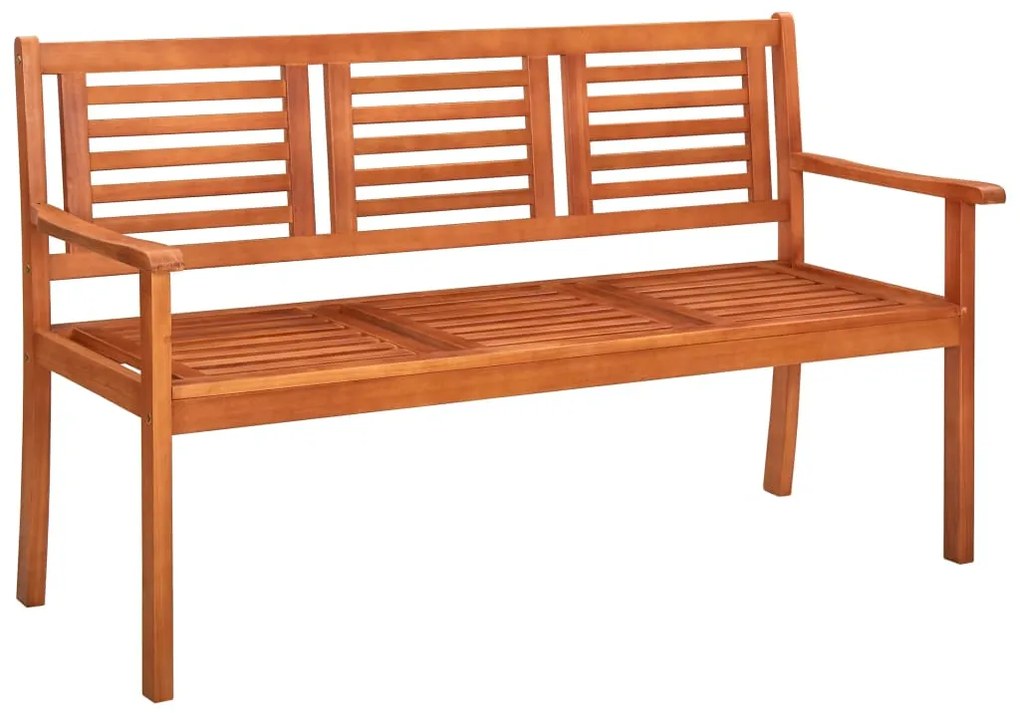Banca gradina 3 locuri, cu perna, 150 cm, lemn masiv eucalipt Antracit, 150 cm, 1