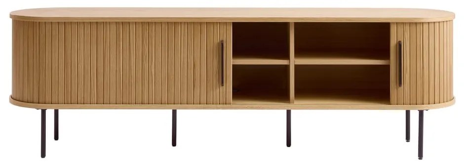 Comodă TV cu aspect de lemn de stejar 56x180 cm Nola – Unique Furniture