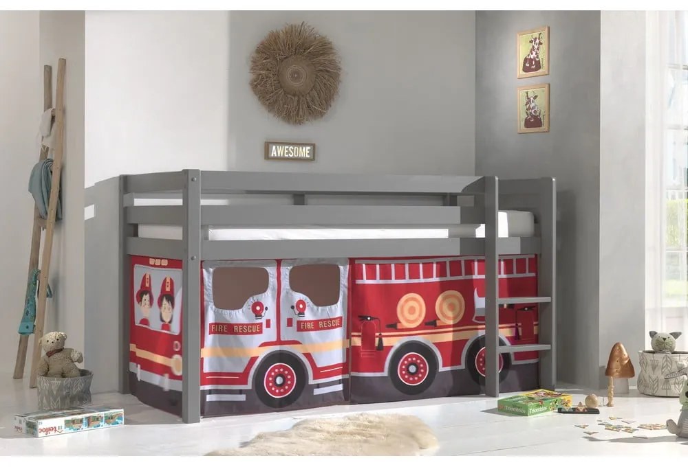 Draperie pentru copii pentru pat 4 buc. 195x75 cm Fire Truck – Vipack