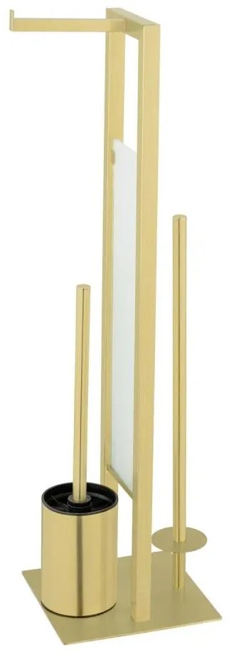 WENKO 26034100 - Set WC RIVALTA 18x70 cm, inox/auriu/alb/negru