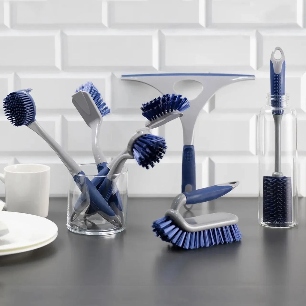 Perie pentru spalat vase cu burete, mix culori, Funny