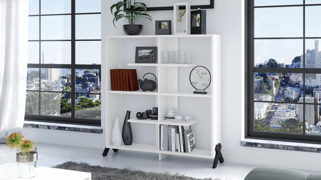Bibliotecă VIK R-110 Alb Mat - MINI BIBLIOTECĂ PENTRU CAMERA DE ZI