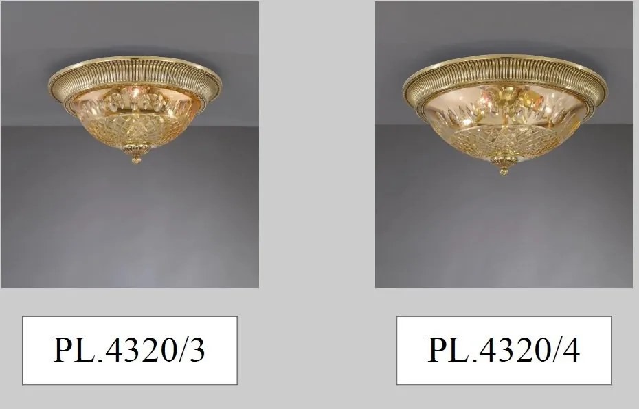 Aplica de perete design italian din alama si sticla chihlimbar 4320