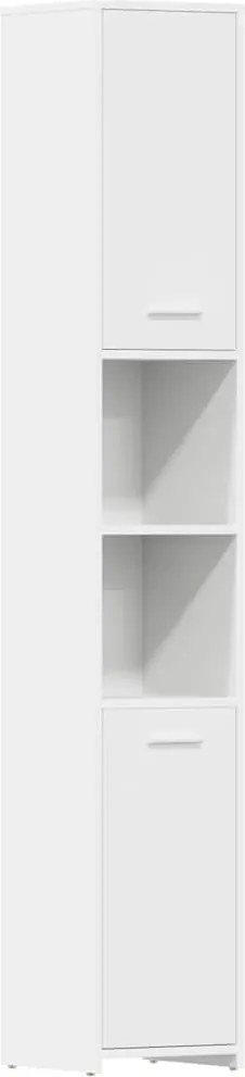 vidaXL Dulap de baie, alb, 30x30x183,5 cm, lemn prelucrat