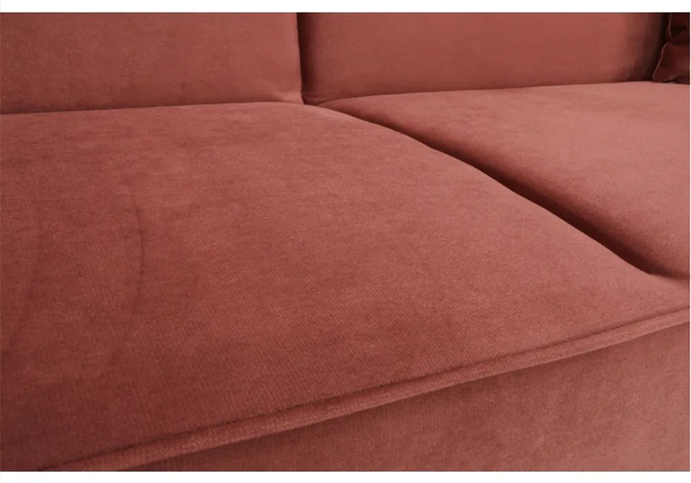 Canapea extensibilă, material textil roz antichizat, COLUMBUS
