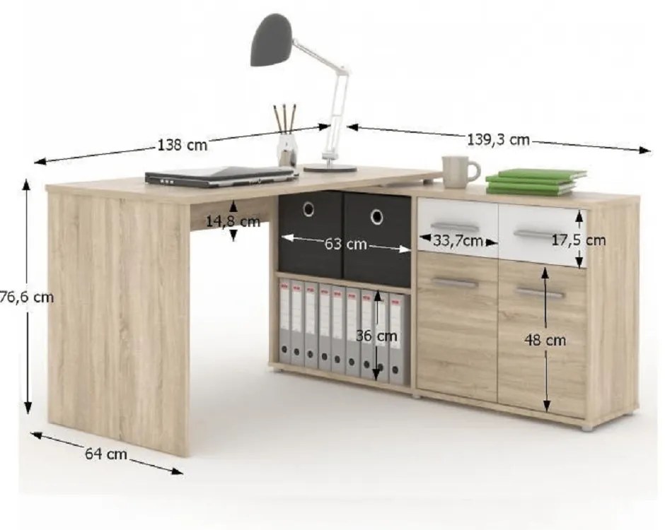 Masă PC de colț Rafane RAF 12. 752695
