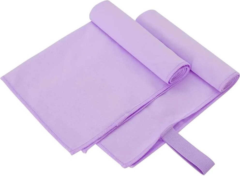 vidaXL Prosoape Sport 2 pcs Violet 50 x 30 cm Poliester și poliamidă