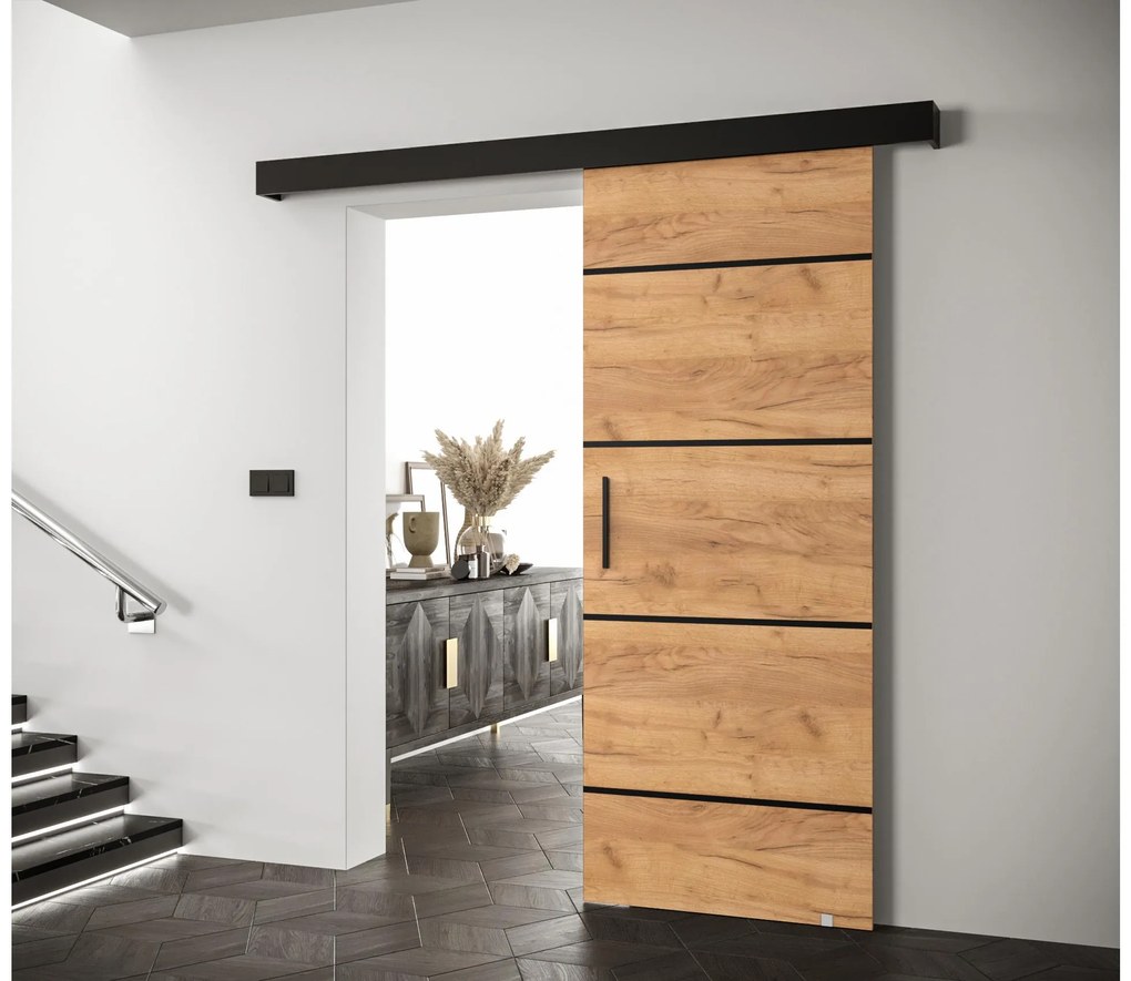 Uși culisante 70 cm Slavdro 4 (craft auriu + negru mat). 1108751