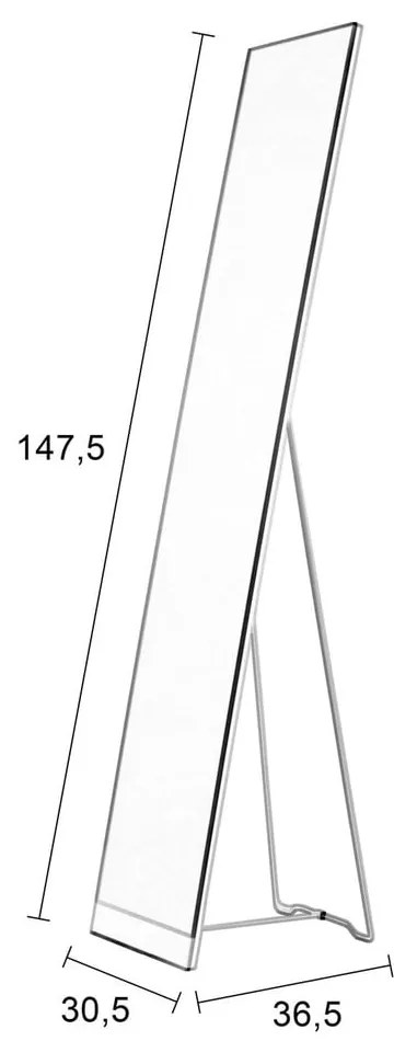 Oglindă cu suport Stand, alb