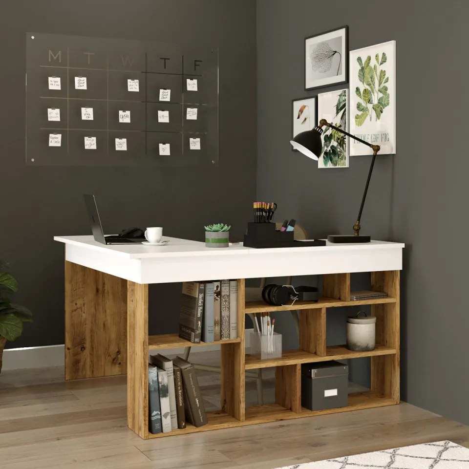 Birou CT5 Atlantic Pine / Alb