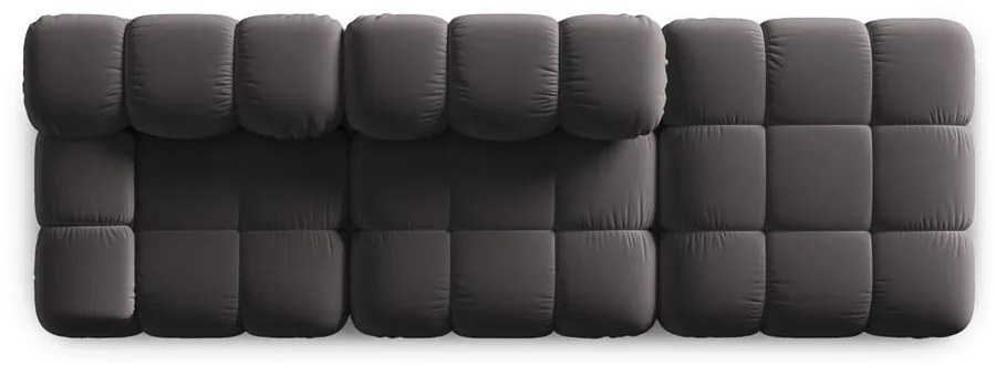 Canapea gri închis cu tapițerie din catifea 282 cm Bellis – Micadoni Home