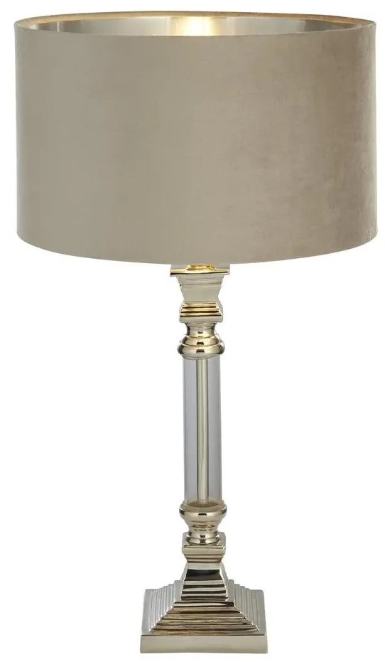 Veioza/Lampa de masa design lux elegant Belle crom/taupe