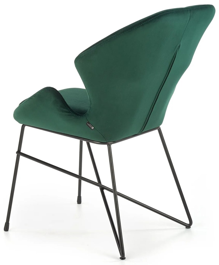 Scaun catifea KAND 458 verde inchis