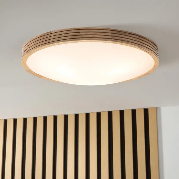 Brilagi - Lampă de tavan LED CARVALHO MODERN SLIM 3xE27/60W/230V Ø 47,5 cm stejar