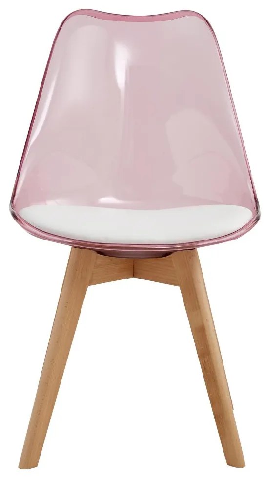 Scaun sufragerie Bralla 2 (transparent + roz + fag + alb) . 1116242
