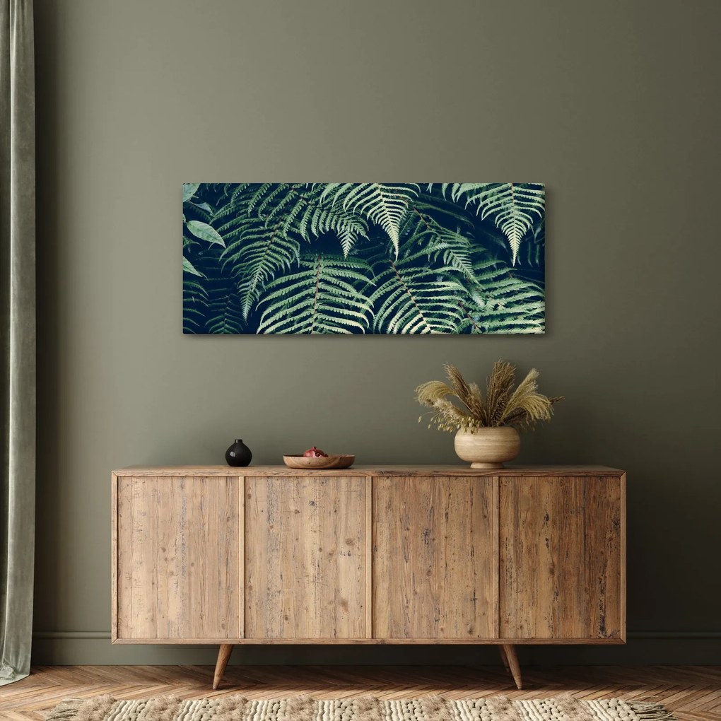 Tablou cu frunze de ferigă (120x50 cm)