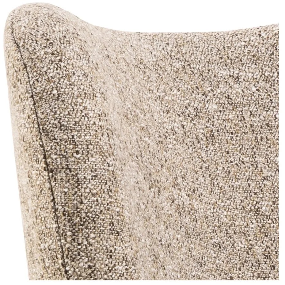 Fotoliu bej cu tapițerie din țesătură bouclé Elmont – Actona