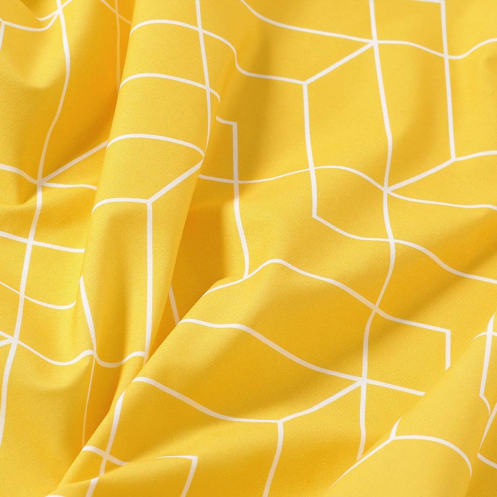 Goldea draperie 100% bumbac - mozaic galben 180x150 cm