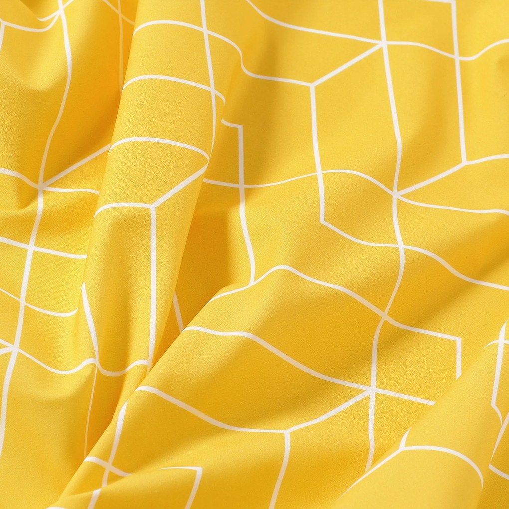 Goldea draperie 100% bumbac - mozaic galben 240x150 cm