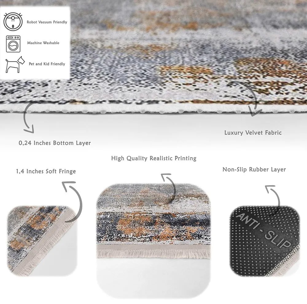 Covor gri 160x230 cm – Mila Home