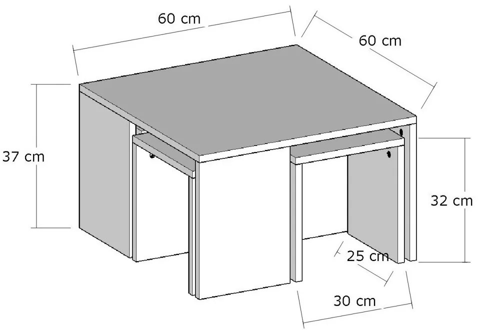 Masă de cafea Ortanca Sapphire Oak