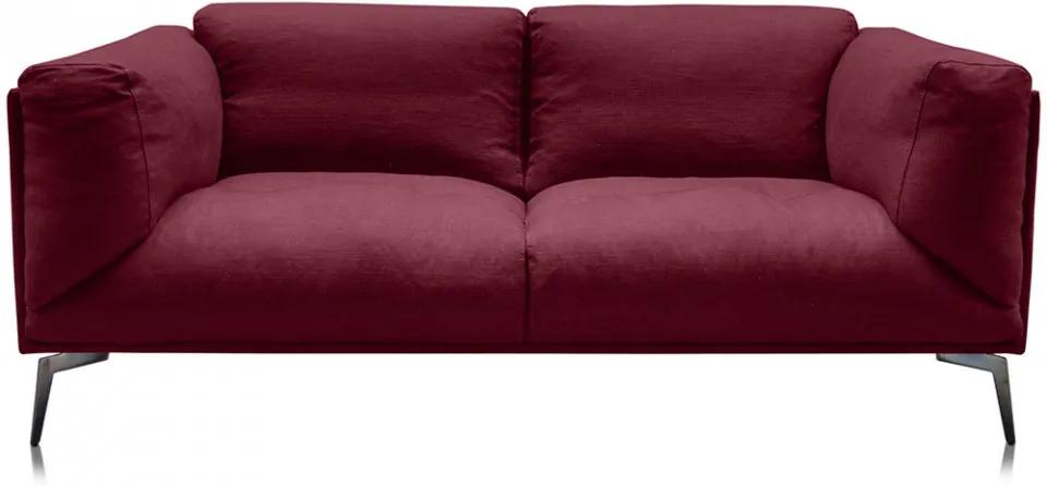 Canapea roz inchis din in si metal pentru 2 persoane Moore Versmissen