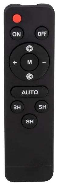 Proiector LED solar de exterior LED/20W/3,2V 6400K negru + telecomandă