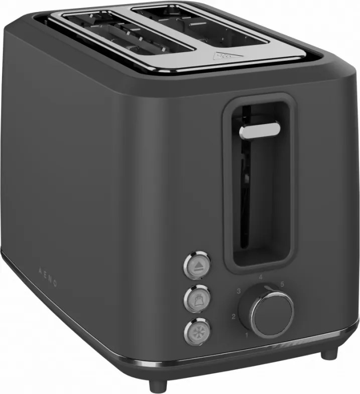 Prajitor de paine AENO ATS0001G, 930W, 7 trepte, Control tactil, Timer invers, Protectie blocare felie, Silentios, Gri