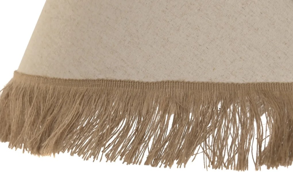 Lustră suspendată din fibre naturale împletite, natur, cu franjuri, finisaj natural, 125 x 50 cm, „Beynac”