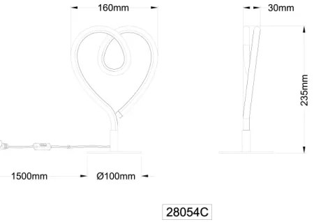 Lampă LED de masă Globo 28054C AMORE LED/6W/230V crom lucios