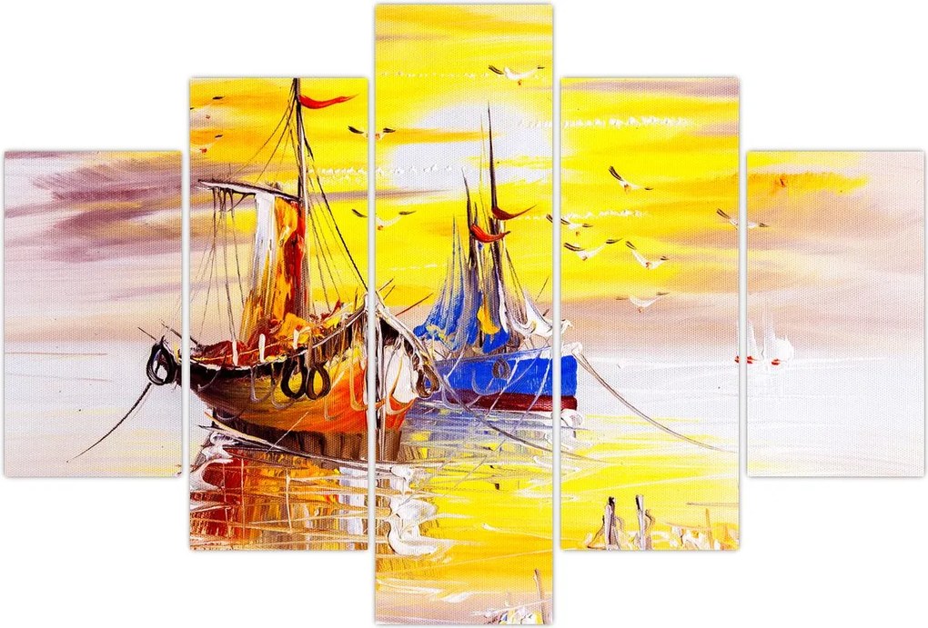 Tablou - Pictură barcă (150x105 cm)