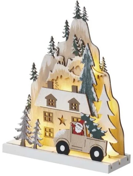 Decorațiune LED de Crăciun 10xLED/2xAA bej