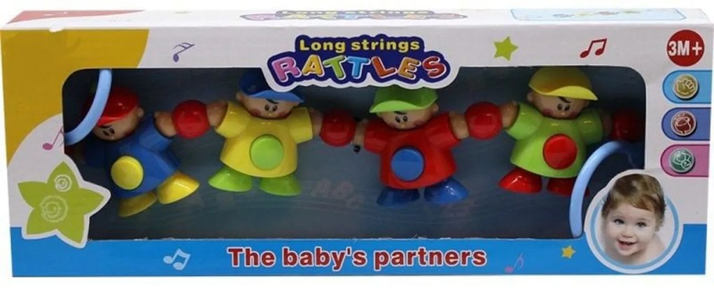 Lant de jucarii zornaitoare pentru carucior si patut NOVOKIDS™ Baby Rattles, Multicolor