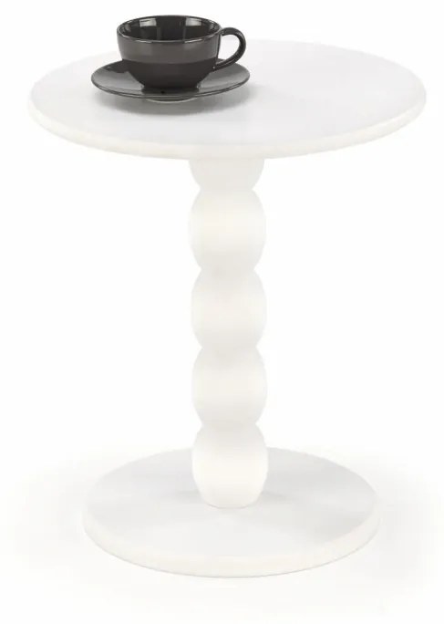 Masa de cafea rotunda Cirilla alba ø40/h47 cm