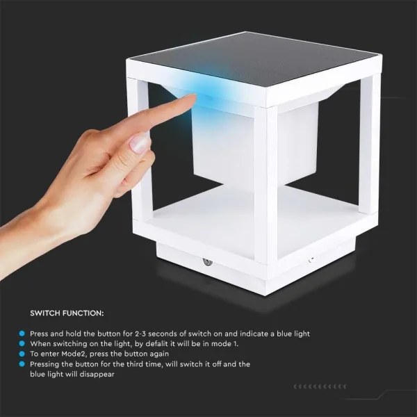 LED lampă solară cu senzor LED/2W/5,5V 3000K IP65 2600 mAh albă