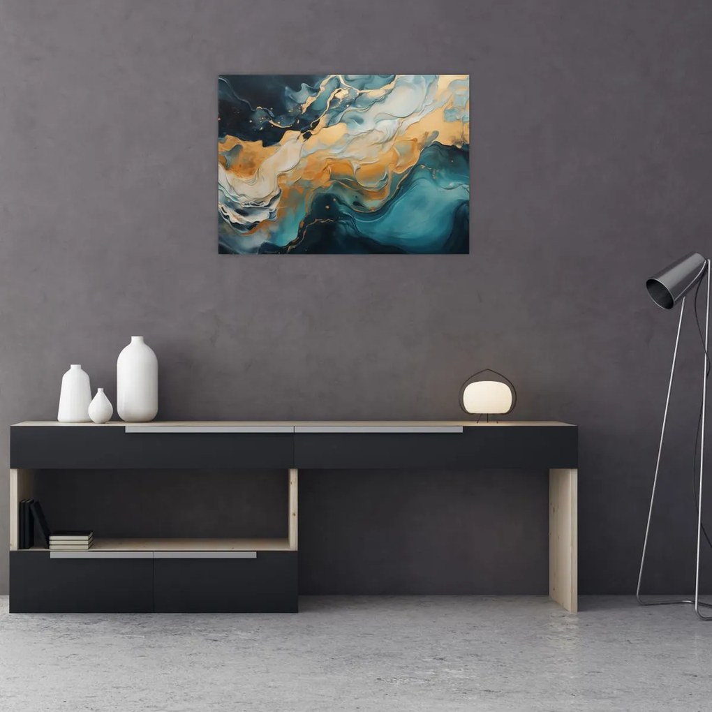 Tablou pe sticlă - Abstracție (70x50 cm)