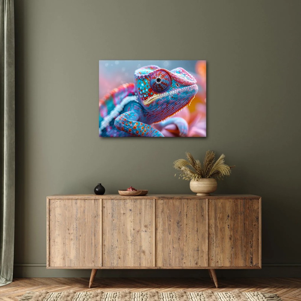 Tablou - Cameleon colorat (70x50 cm)