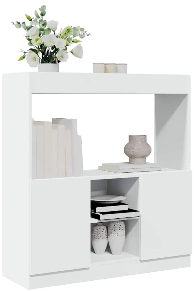 vidaXL Dulap înalt, alb, 92x33x100 cm, lemn prelucrat