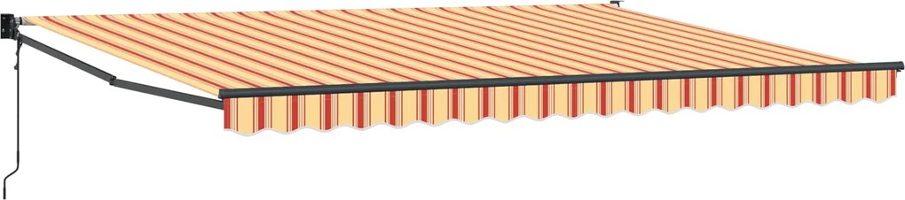 vidaXL Cort electric retractabil Galben, Portocaliu și Alb 4 x 2 m